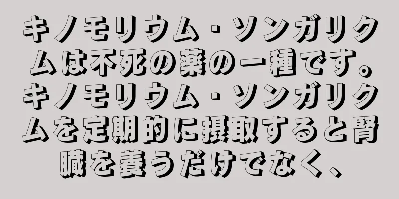 キノモリウム・ソンガリクムは不死の薬の一種です。キノモリウム・ソンガリクムを定期的に摂取すると腎臓を養うだけでなく、
