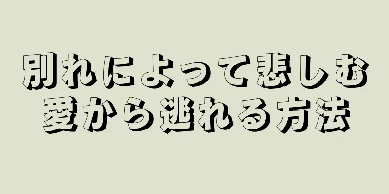 別れによって悲しむ愛から逃れる方法