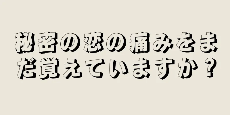 秘密の恋の痛みをまだ覚えていますか？