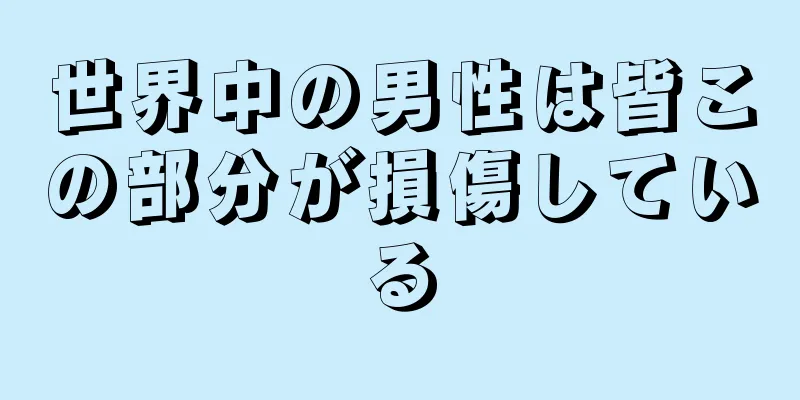 世界中の男性は皆この部分が損傷している