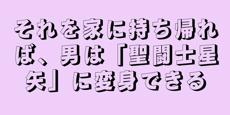 それを家に持ち帰れば、男は「聖闘士星矢」に変身できる