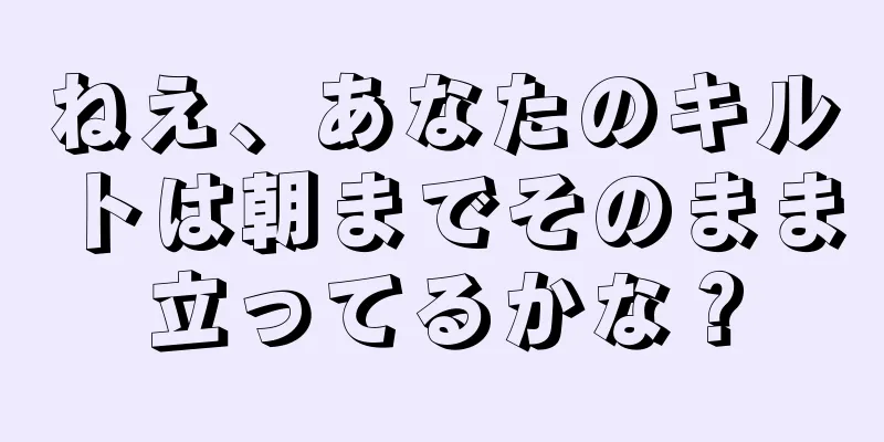 ねえ、あなたのキルトは朝までそのまま立ってるかな？