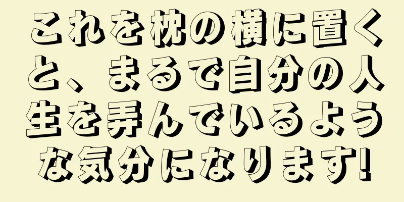 これを枕の横に置くと、まるで自分の人生を弄んでいるような気分になります!