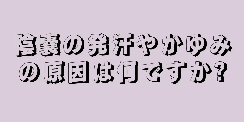 陰嚢の発汗やかゆみの原因は何ですか?