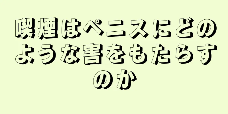 喫煙はペニスにどのような害をもたらすのか