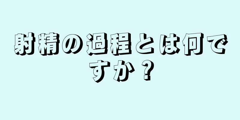 射精の過程とは何ですか？