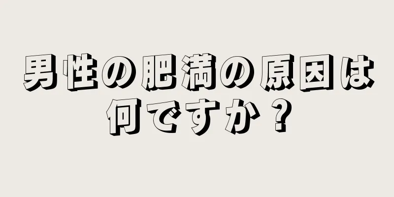 男性の肥満の原因は何ですか？