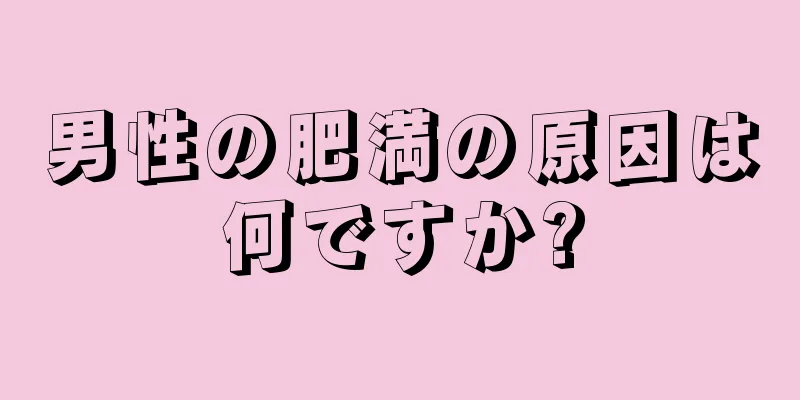 男性の肥満の原因は何ですか?