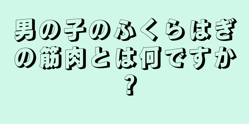 男の子のふくらはぎの筋肉とは何ですか？