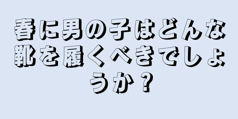 春に男の子はどんな靴を履くべきでしょうか？