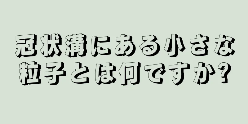 冠状溝にある小さな粒子とは何ですか?