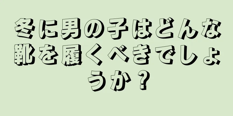 冬に男の子はどんな靴を履くべきでしょうか？