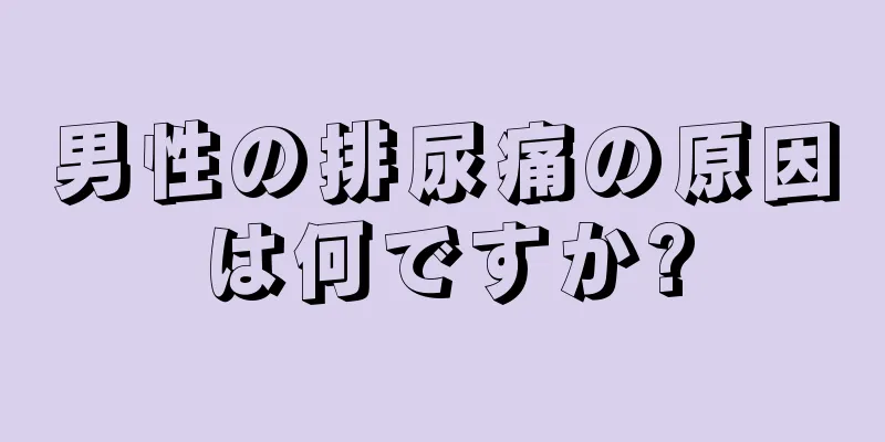 男性の排尿痛の原因は何ですか?