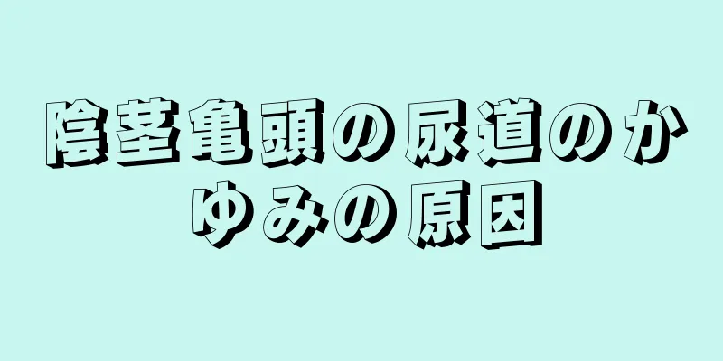 陰茎亀頭の尿道のかゆみの原因