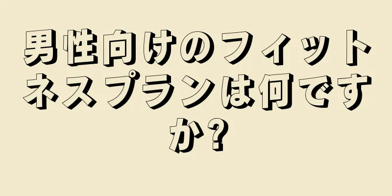 男性向けのフィットネスプランは何ですか?
