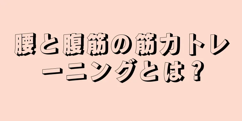 腰と腹筋の筋力トレーニングとは？
