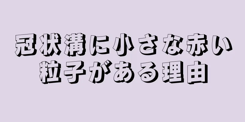 冠状溝に小さな赤い粒子がある理由
