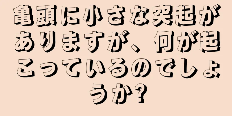 亀頭に小さな突起がありますが、何が起こっているのでしょうか?