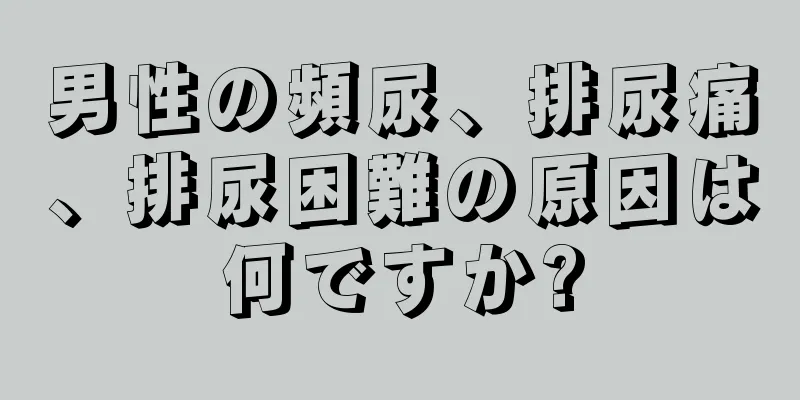 男性の頻尿、排尿痛、排尿困難の原因は何ですか?