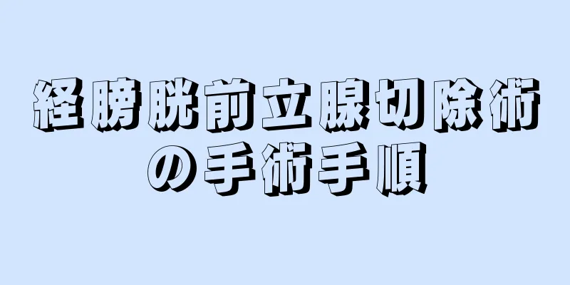 経膀胱前立腺切除術の手術手順