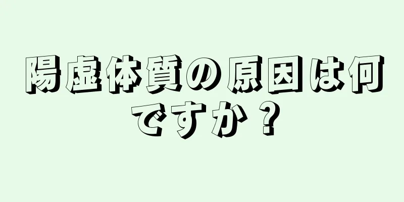 陽虚体質の原因は何ですか？