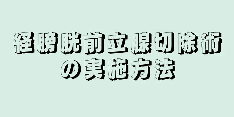 経膀胱前立腺切除術の実施方法