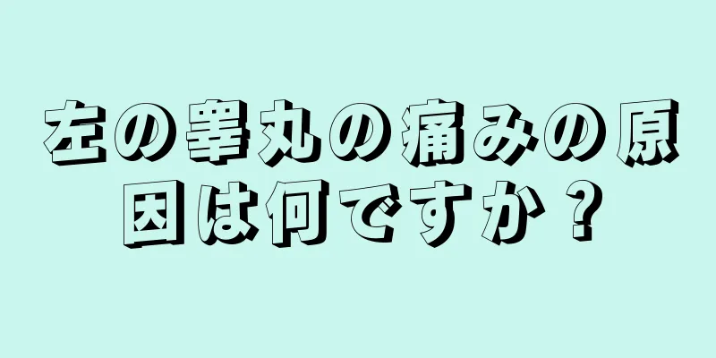 左の睾丸の痛みの原因は何ですか？