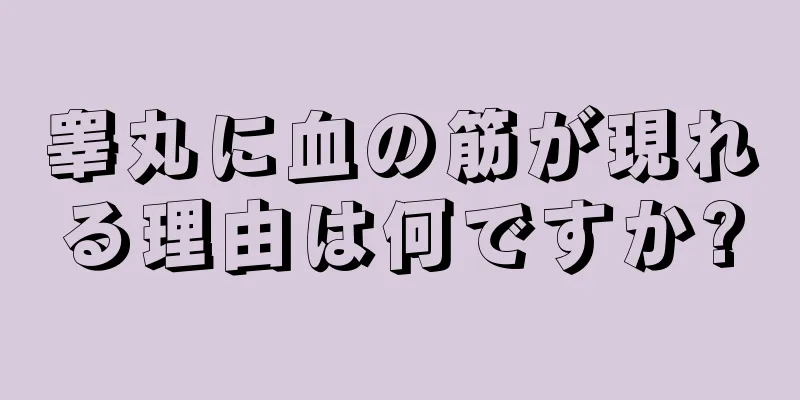 睾丸に血の筋が現れる理由は何ですか?
