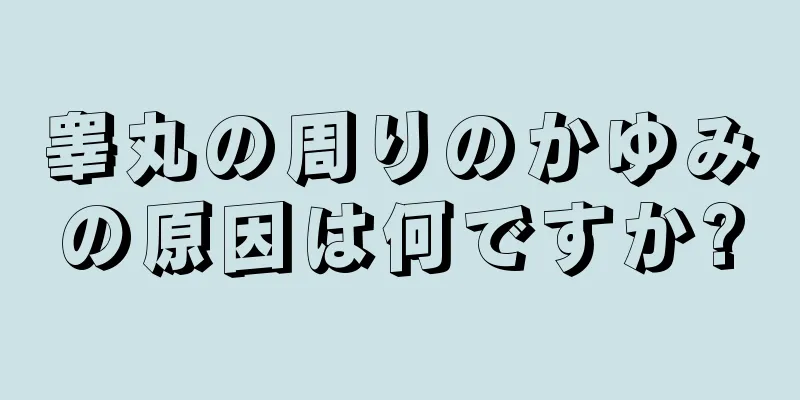睾丸の周りのかゆみの原因は何ですか?