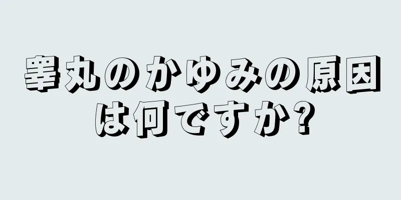 睾丸のかゆみの原因は何ですか?