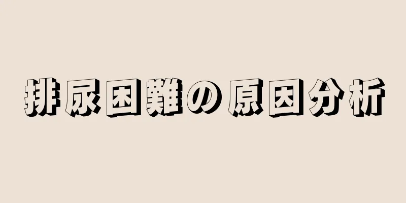 排尿困難の原因分析