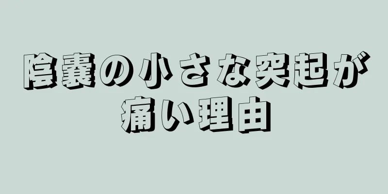 陰嚢の小さな突起が痛い理由