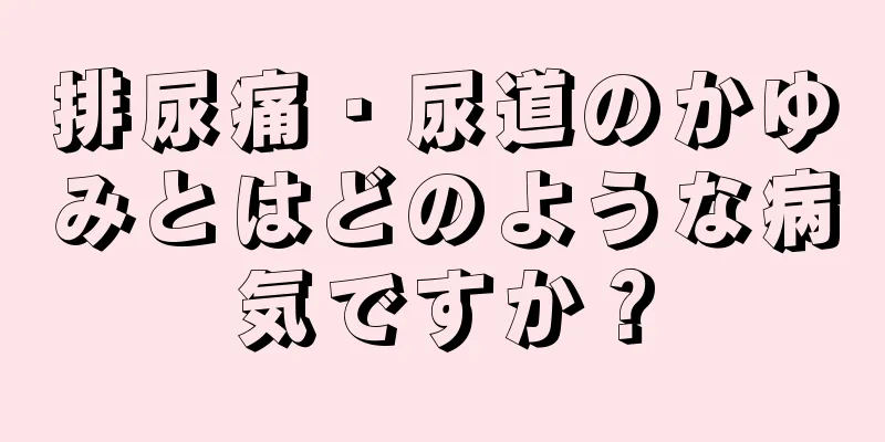 排尿痛・尿道のかゆみとはどのような病気ですか？