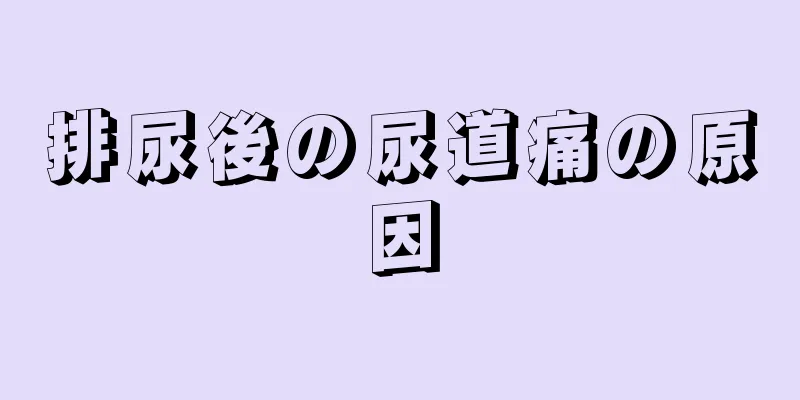 排尿後の尿道痛の原因