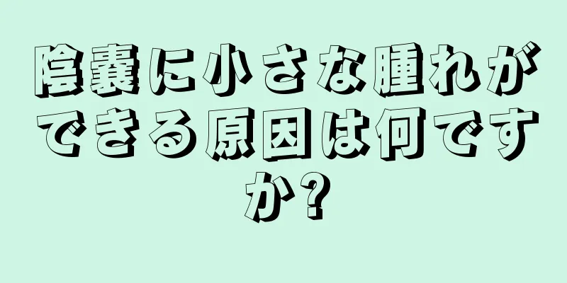 陰嚢に小さな腫れができる原因は何ですか?