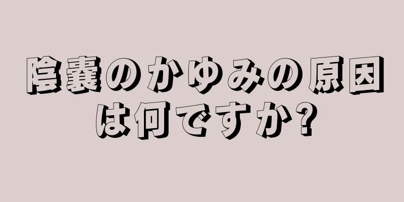 陰嚢のかゆみの原因は何ですか?