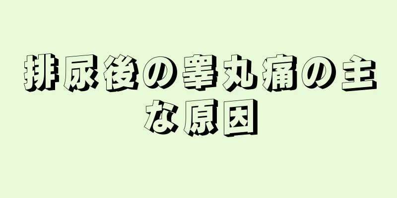 排尿後の睾丸痛の主な原因