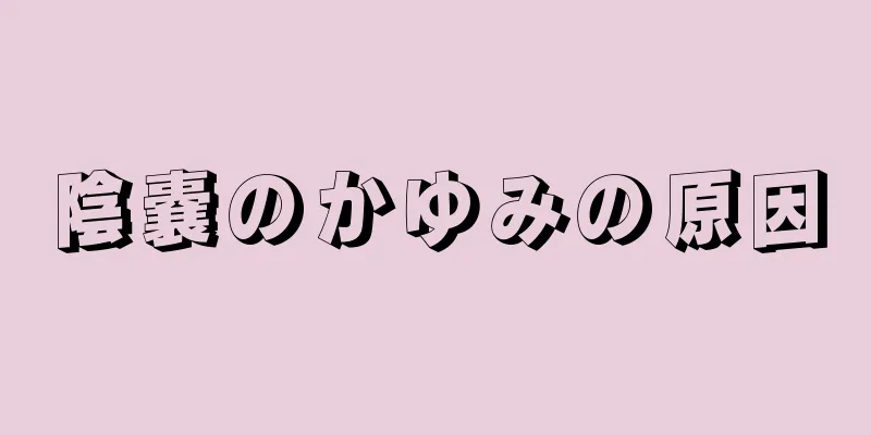 陰嚢のかゆみの原因