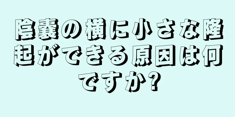 陰嚢の横に小さな隆起ができる原因は何ですか?