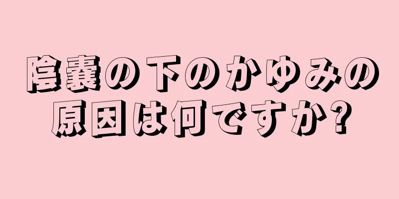 陰嚢の下のかゆみの原因は何ですか?