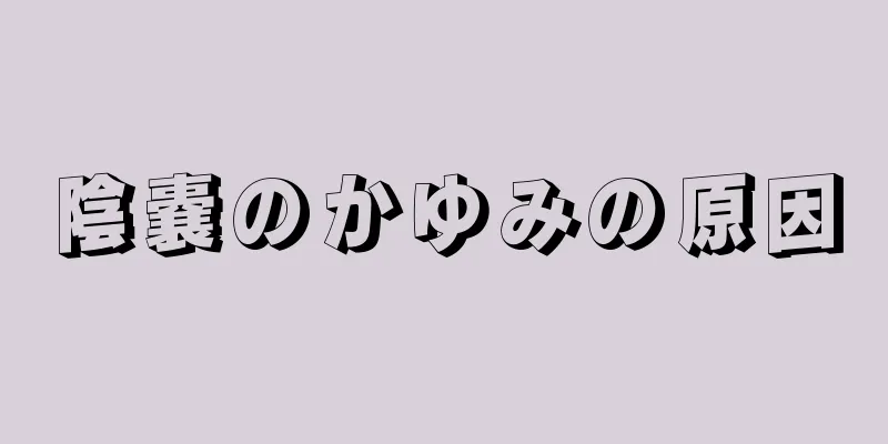 陰嚢のかゆみの原因