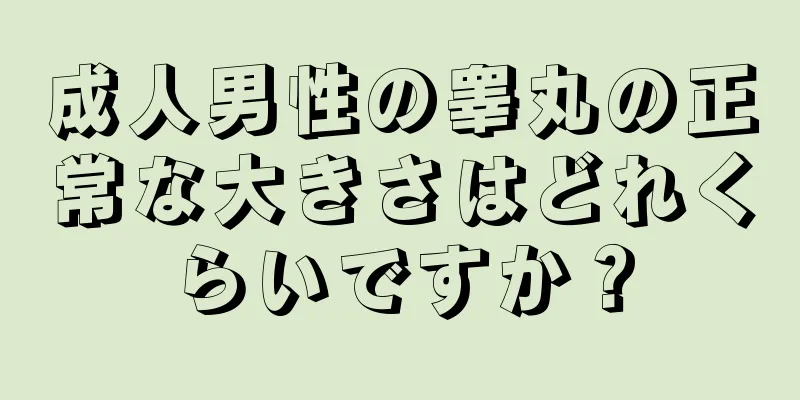 成人男性の睾丸の正常な大きさはどれくらいですか？