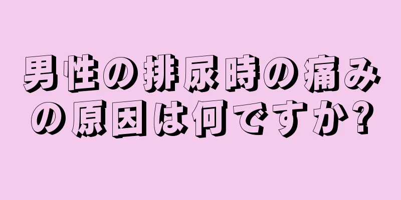男性の排尿時の痛みの原因は何ですか?