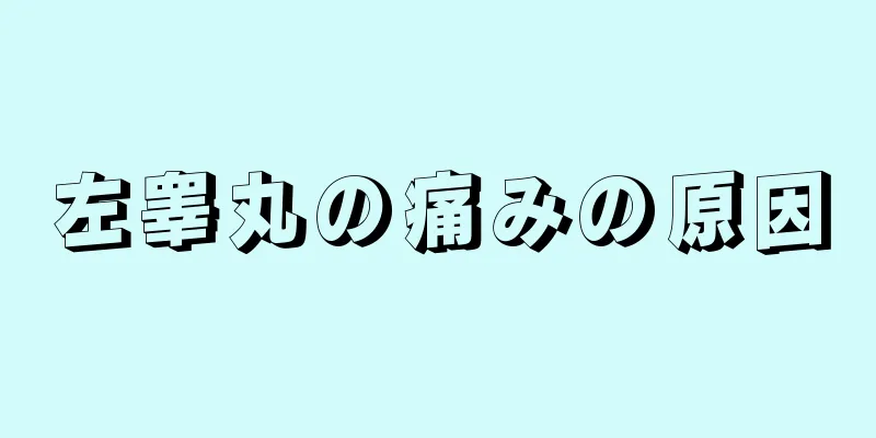 左睾丸の痛みの原因