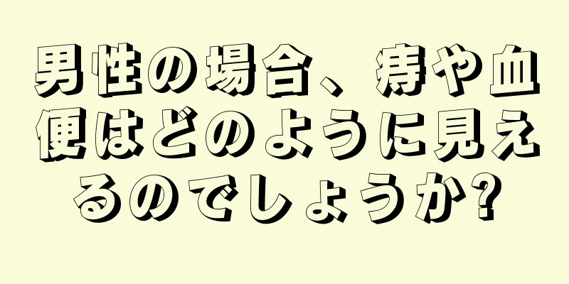 男性の場合、痔や血便はどのように見えるのでしょうか?