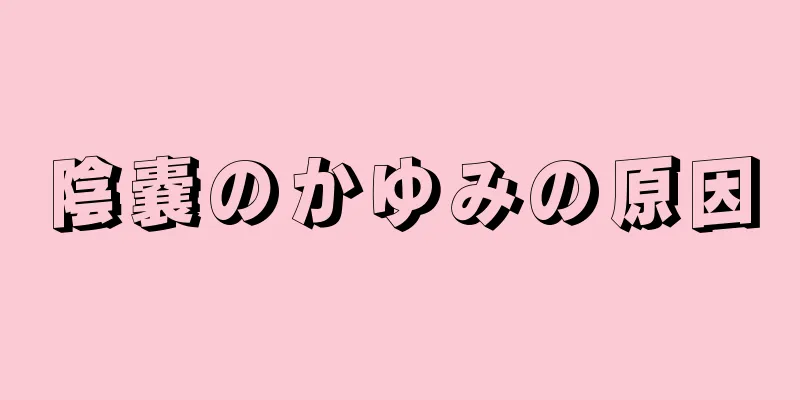 陰嚢のかゆみの原因