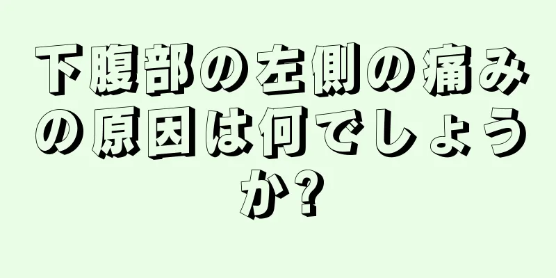 下腹部の左側の痛みの原因は何でしょうか?