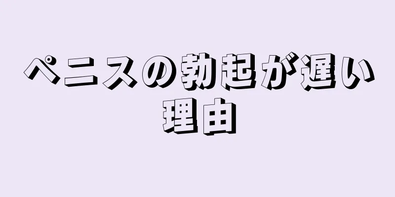 ペニスの勃起が遅い理由