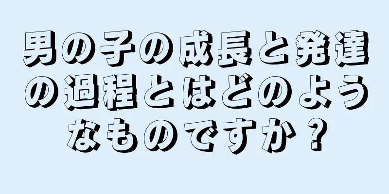 男の子の成長と発達の過程とはどのようなものですか？
