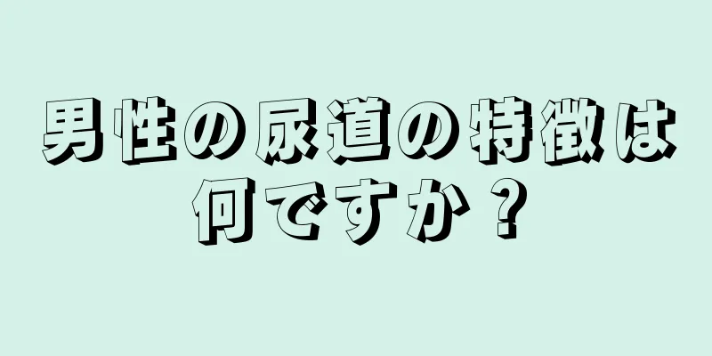 男性の尿道の特徴は何ですか？